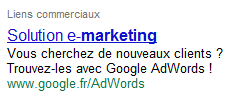 Adwords, la régie publicitaire de Google